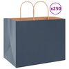 vidaXL Bolsas de papel con asas 250 uds azul 32x22x24 cm