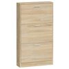vidaXL Mueble zapatero madera contrachapada color roble 59x17x108 cm