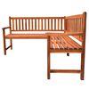 vidaXL Banco esquinero de jard&iacute;n y cojines madera maciza acacia 150 cm