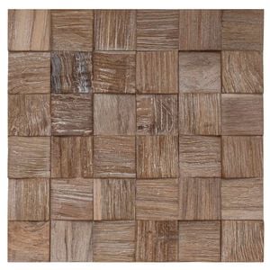 vidaXL Panel de pared 11 uds. Natural 30 x 30 x 2 cm