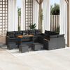 vidaXL Conjunto de sof&aacute;s de jard&iacute;n 14 pcs Negro rat&aacute;n sint&eacute;tico
