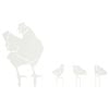 vidaXL Estaca de Jard&iacute;n Set de 4 47,5 x 30 cm Acero Blanco