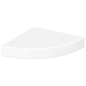 vidaXL Estanter&iacute;a esquinera flotante blanco brillante 25x25x3,8 cm MDF