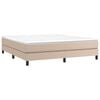 vidaXL Cama box spring con colch&oacute;n cuero sint&eacute;tico capuchino 180x200cm