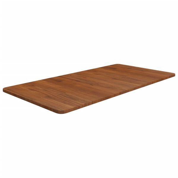 vidaXL Encimera ba&ntilde;o madera maciza tratada marr&oacute;n oscuro 100x50x1,5 cm