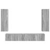 vidaXL Conjunto de mueble de TV 3 pcs Gris Sonoma Madera de ingenier&iacute;a
