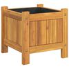 vidaXL Jardinera con forro madera maciza de acacia 31x31x30 cm