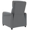 vidaXL Sill&oacute;n reclinable el&eacute;ctrico de cuero sint&eacute;tico gris