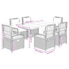 vidaXL Set comedor de jard&iacute;n 7 pzas con cojines rat&aacute;n sint&eacute;tico beige