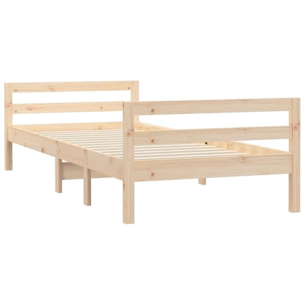 vidaXL Estructura de cama sin colch&oacute;n madera maciza de pino 90x200 cm