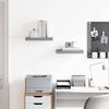 vidaXL Estantes flotantes de pared 2 uds MDF gris 40x23x3,8 cm