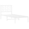 vidaXL Estructura cama sin colch&oacute;n con cabecero metal blanco 75x190 cm