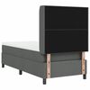 vidaXL Cama tipo Box Spring con colch&oacute;n Gris oscuro 190 x 90 cm tela