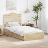 vidaXL Cama con almacenamiento con cabecera Roble Sonoma 90 x 190 cm