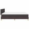 vidaXL Cama Box Spring LED con colch&oacute;n Marr&oacute;n Oscuro 180 x 200 cm tela