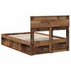 vidaXL Estructura de cama con cabecera Madera vieja 120 x 200 cm