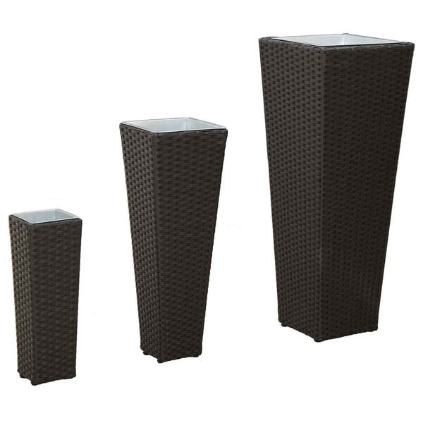 vidaXL Conjunto de Jard&iacute;n 3 pcs Negro Metal