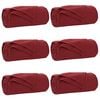 vidaXL Mantitas de Sof&aacute; 6 uds. Rojo Burdeos 270 x 240 cm 5.08 Lana