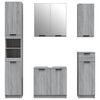vidaXL Set de muebles de ba&ntilde;o 5 pzas madera contrachapada gris sonoma