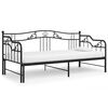 vidaXL Estructura sof&aacute; cama extra&iacute;ble sin colch&oacute;n metal negro 90x200cm