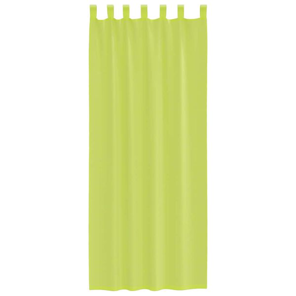 vidaXL Cortinas de gasa con trabillas 2 uds. verde manzana