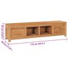 vidaXL Mueble de TV de madera de teca maciza 115x30x35 cm