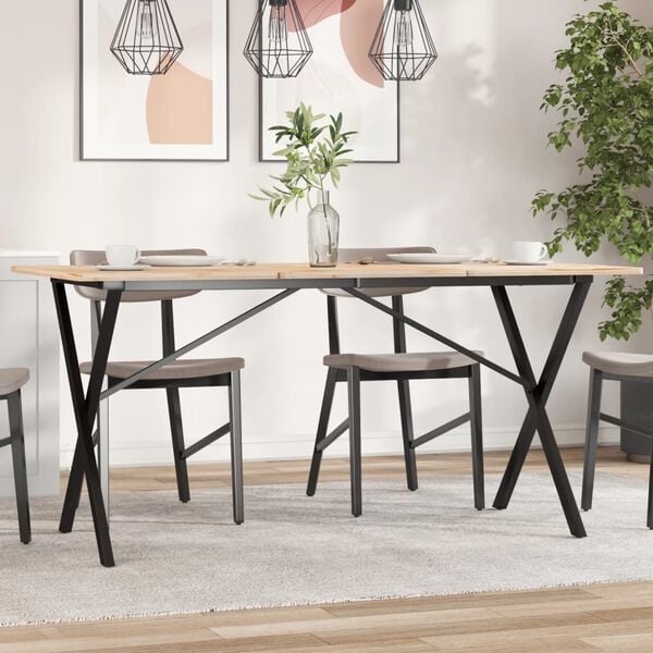 vidaXL Patas de mesa de comedor estructura X acero 140x60x73 cm
