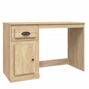 vidaXL Escritorio con caj&oacute;n madera contrachapada roble 115x50x75 cm
