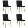 vidaXL Sillas de comedor 4 unidades tela negras