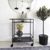House Nordic Carrito camarera Avery negro 68x40x59 cm