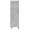 vidaXL Armario de ba&ntilde;o madera contrachapada gris hormig&oacute;n 30x30x100 cm
