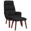 vidaXL Sill&oacute;n de relax con reposapi&eacute;s tela negro