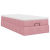 vidaXL Estructura cama otomana colch&oacute;n terciopelo rosa 80x200cm