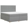 vidaXL Cama box spring con colch&oacute;n Gris Claro 200 x 200 cm Tela