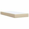 vidaXL Cama box spring con colch&oacute;n tela color crema 90x200 cm