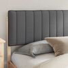 vidaXL Estructura de Cama con Cabecera Tapizada Gris oscuro
