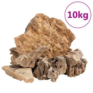 vidaXL Piedras de drag&oacute;n marr&oacute;n 10 kg 5-30 cm