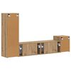 vidaXL Conjunto de mueble de TV 4 pcs Roble artesanal