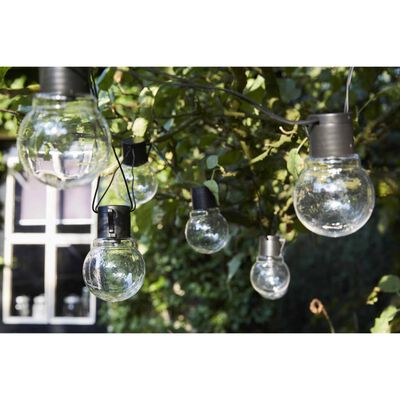 Luxform Luces solares de fiesta con 10 LEDs Menorca transparente