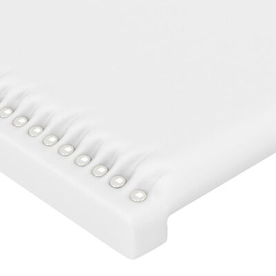 vidaXL Cabeceros 4 unidades de cuero sintético blanco 100x5x78/88 cm