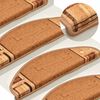 vidaXL Alfombrillas escalera autoadhesivas 10 uds beige 65x21x4 cm