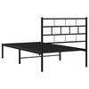 vidaXL Estructura cama sin colchón con cabecero metal negro 100x190 cm