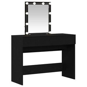 vidaXL Mesa Tocador Roble Negro 100 x 40 x 130 cm Madera de ingenier&iacute;a