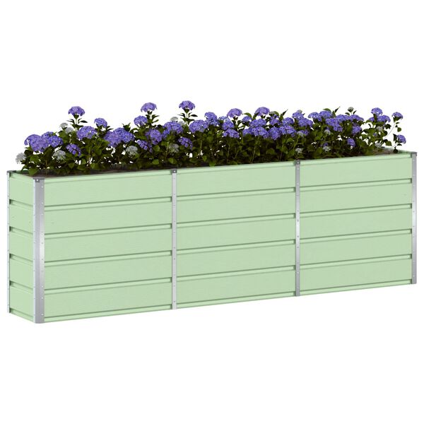 vidaXL Jardinera Verde 160 x 40 x 75 cm Acero