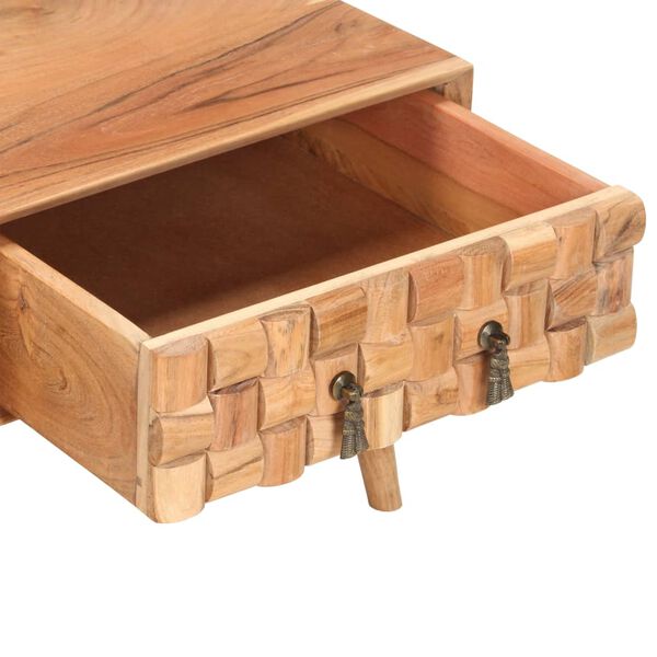 vidaXL Mesa de centro de madera maciza de acacia 110x50x35 cm