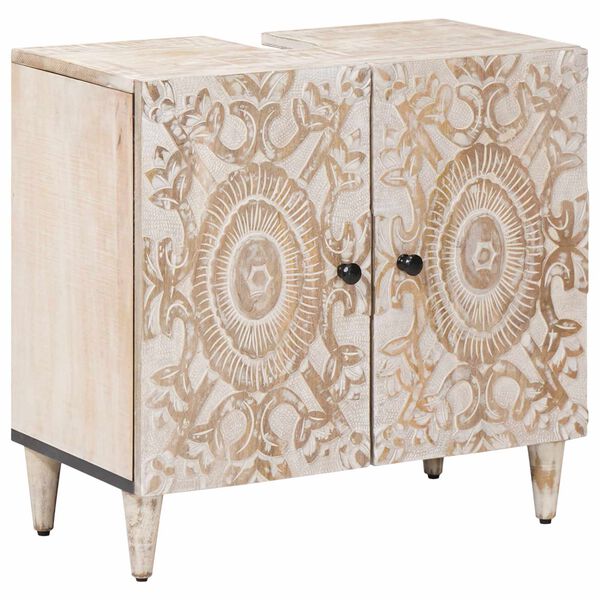 vidaXL Mueble de lavabo para ba&ntilde;o con almacenamiento 62 x 33 x 58 cm