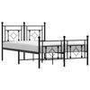 vidaXL Estructura cama sin colch&oacute;n con estribo metal negro 120x190 cm