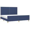 vidaXL Cama sin colch&oacute;n tela azul 180x200 cm