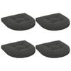 vidaXL Cojines de Asiento de 4 Piezas 4 uds. 100% Poli&eacute;ster