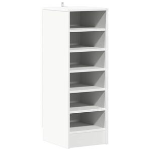 vidaXL Zapatero de madera contrachapada blanco 31,5x35x90 cm